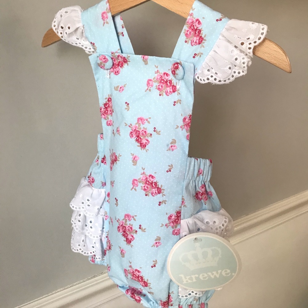 Krewe Kids baby ruffle romper